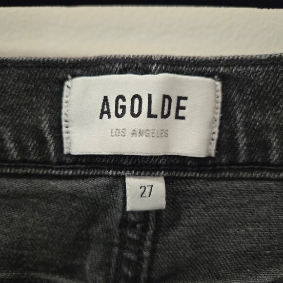 Agolde Toni Mid Rise Skinny Jeans Faded Washed Black Size 27 - Picture 4 of 8